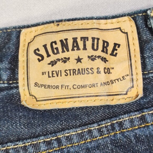 Signature by Levi Strauss jeans Bootcut men's size 34x30 dark washed blue - Picture 5 of 10
